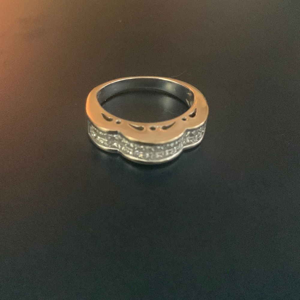 Unique Square Diamond And Platinum Ring. Size 7. … - image 1